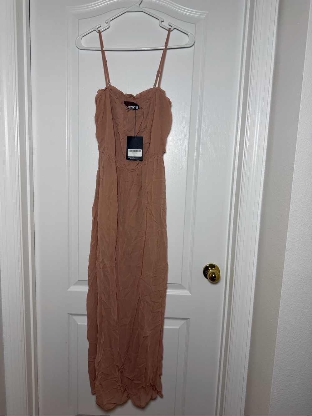 NWT Reformation Ballet Maxi Dress Tulip Large/Medium Spaghetti Strap Dusty Mauve